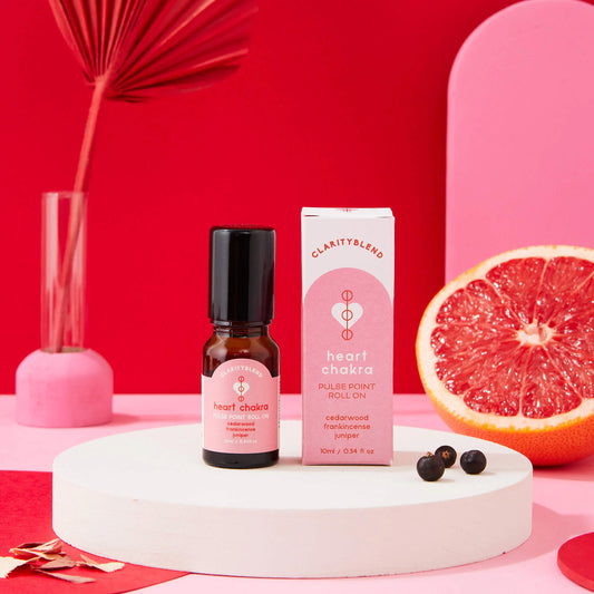 Unlock the power of love and inner harmony with the Heart Chakra Pulse Point Roll-On. Specially formulated with a rich blend of natural essential oils, this roll-on is designed to balance your heart chakra, the center of compassion, connection, and emotional well-being.
With the calming aroma of rose, geranium, and bergamot, it creates a sense of warmth and openness, allowing you to experience deeper emotional healing and self-love. Its compact, easy-to-use design lets you apply it anytime, anywhere, offer